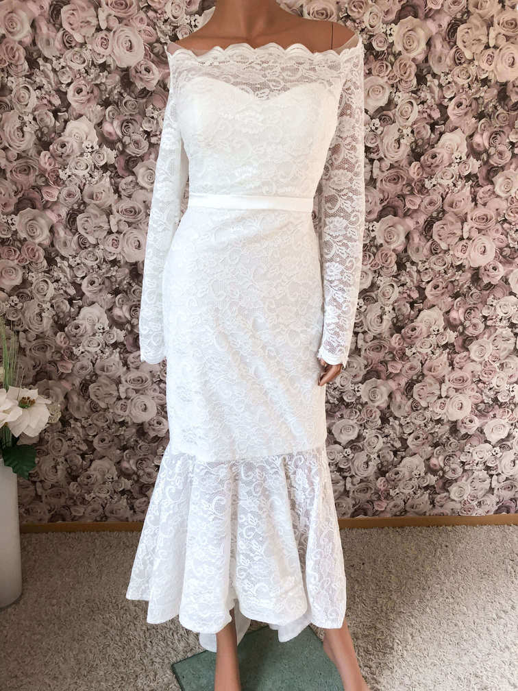 Abendkleid Standesamtkleid weiß