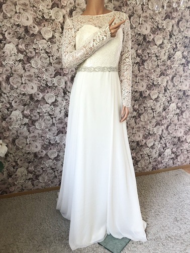 Spitzenkleid weiß-Standesamtkleid