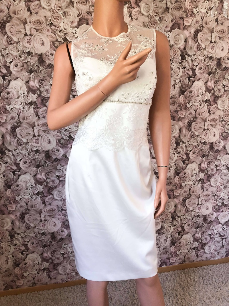Standesamtkleid weiß kurz